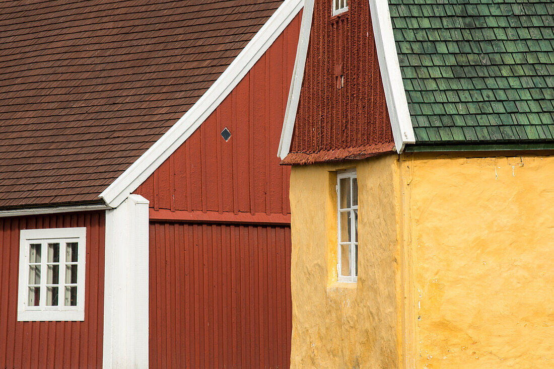 Colorful buildings in Sisimiut,Sisimiut,Greenland