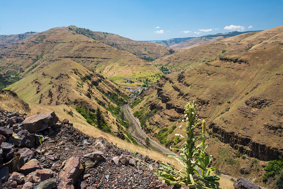 Aussicht auf die Grande Ronde River Canyons in der Nähe von Boggan's Oasis am Highway 129 in Ost-Washington, Boggan's Oasis, Washington, Vereinigte Staaten von Amerika