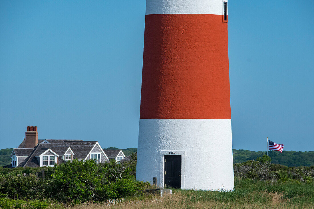 Sankaty Head Light auf Nantucket Island, Nantucket, Siasconset, Massachusetts, Vereinigte Staaten von Amerika