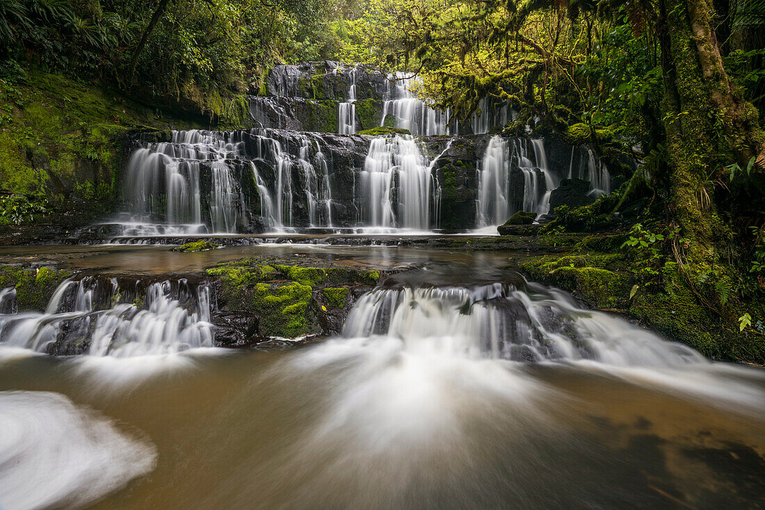 Purakaunui Falls on the South Island of New Zealand,Chaslands,Otago,New Zealand