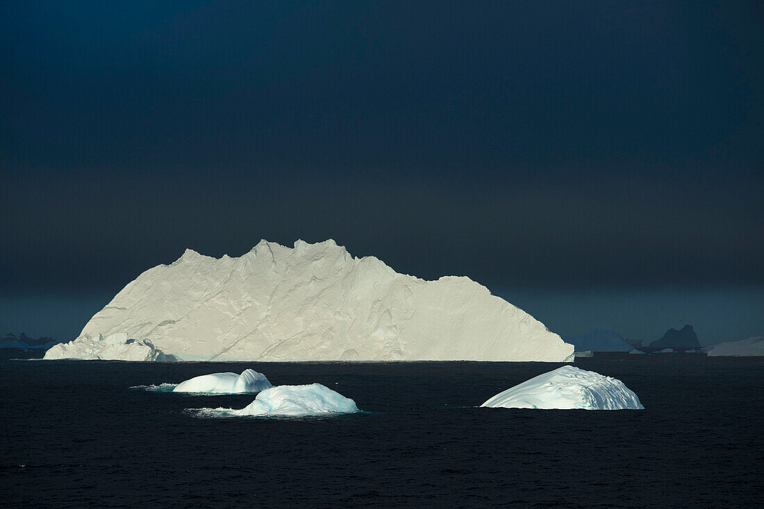 Icebergs on the west side of the Antarctic peninsula,Antarctica