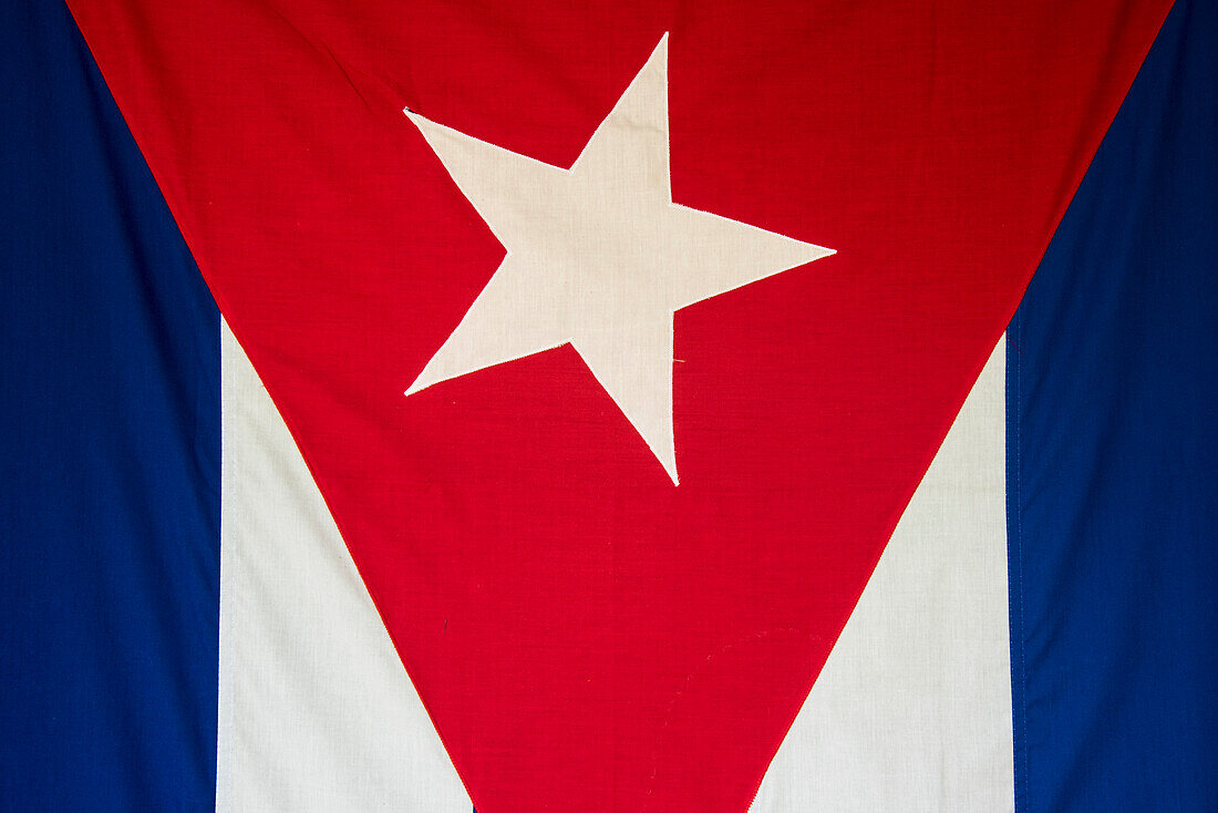 Cuban national flag,Havana,Cuba