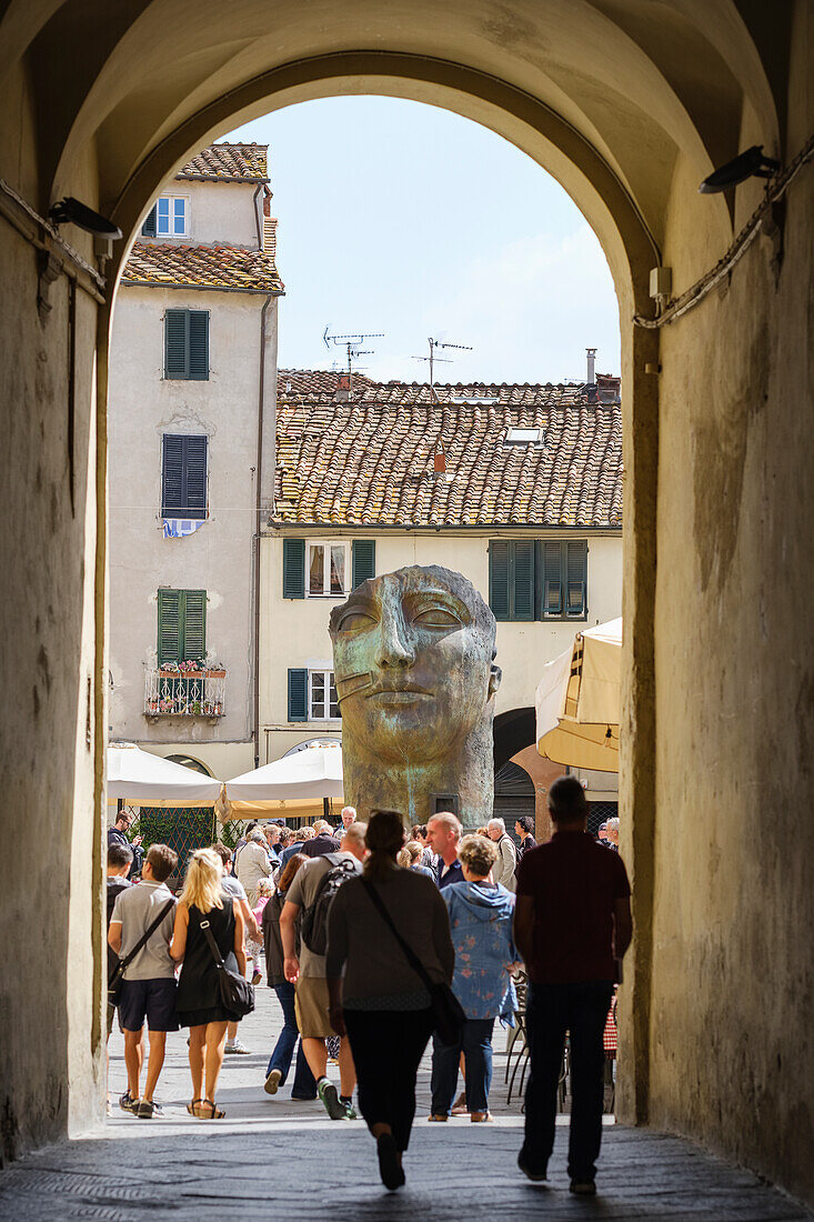 Piazza Anfiteatro Romano,Lucca,Tuscany,Italy