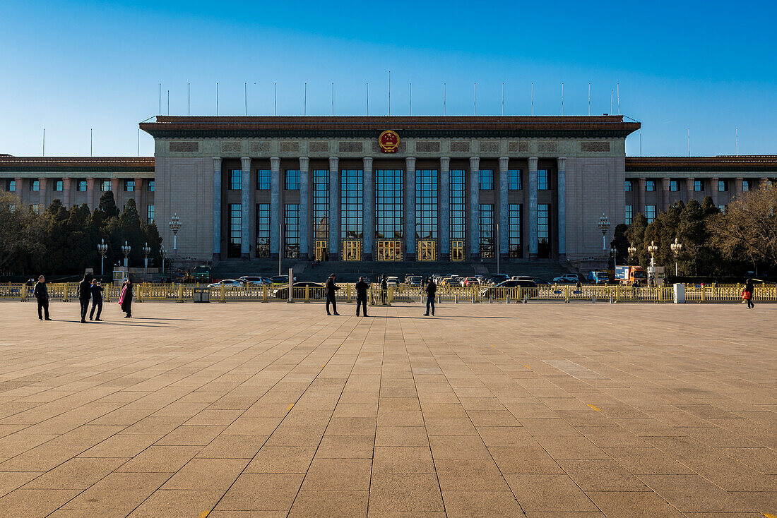 Die Große Halle des Volkes auf dem Platz des Himmlischen Friedens, Peking, China