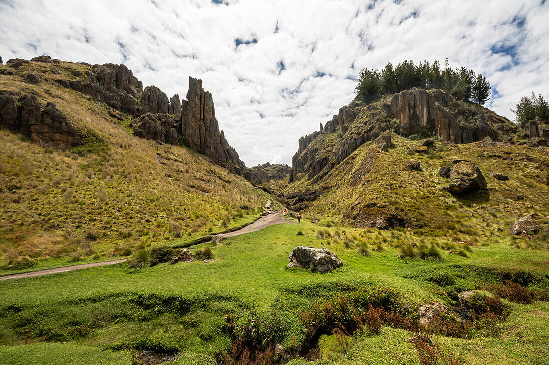 Ancient aqueduct thought to be built circa 1500 - 1000 BC,Cumbemayo,Cajamarca,Peru