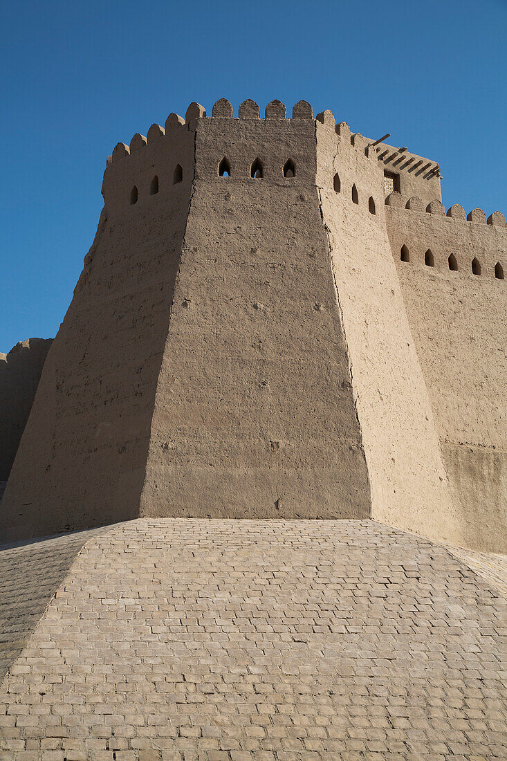 Fortress wall in Itchan Kala,Khiva,Uzbekistan