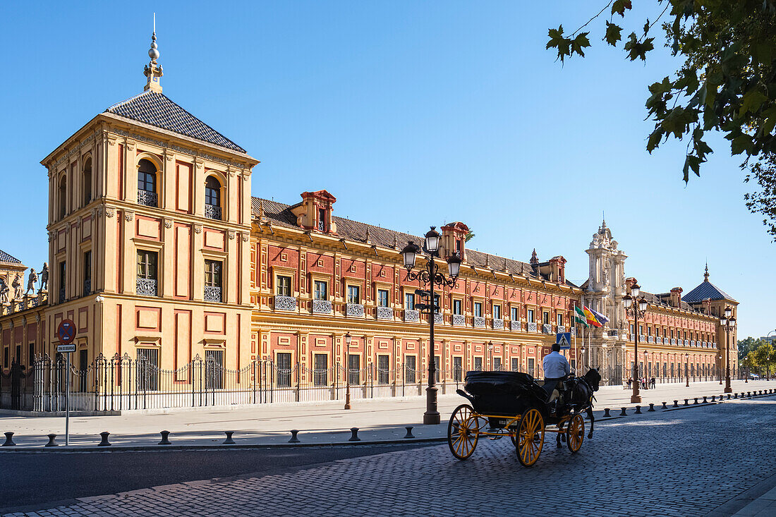 Palast von San Telmo, Sitz der andalusischen autonomen Regierung, Sevilla, Andalusien, Spanien