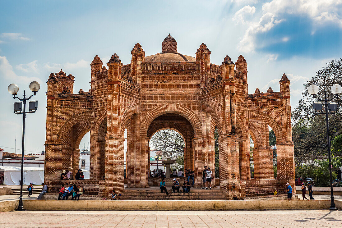 La Pila-Brunnen auf dem Hauptplatz, Chiapa del Corzo, Chiapas, Mexiko