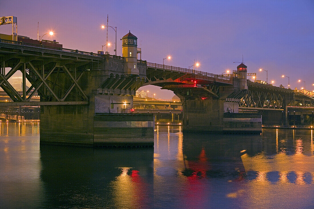 Burnside Bridge over the Willamette River,Portland,Oregon,United States of America