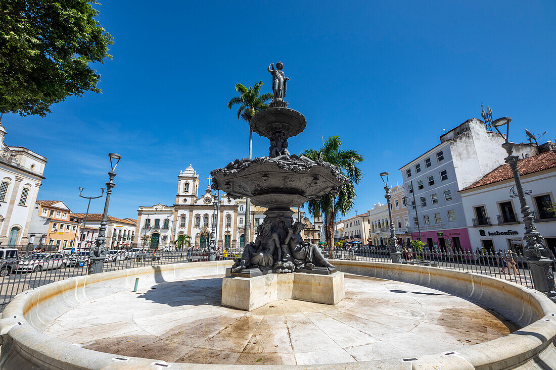 Fountain on Terreiro de Jesus,Salvador,Bahia,Brazil