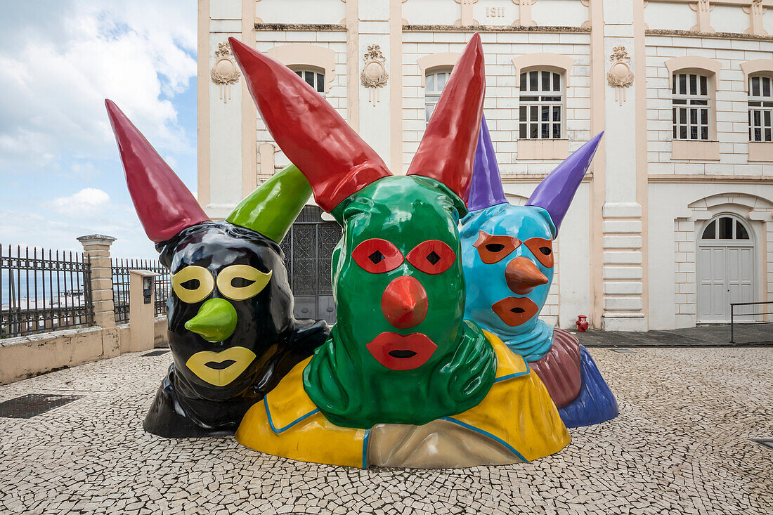 Carnival mask sculpture,Salvador,Bahia,Brazil