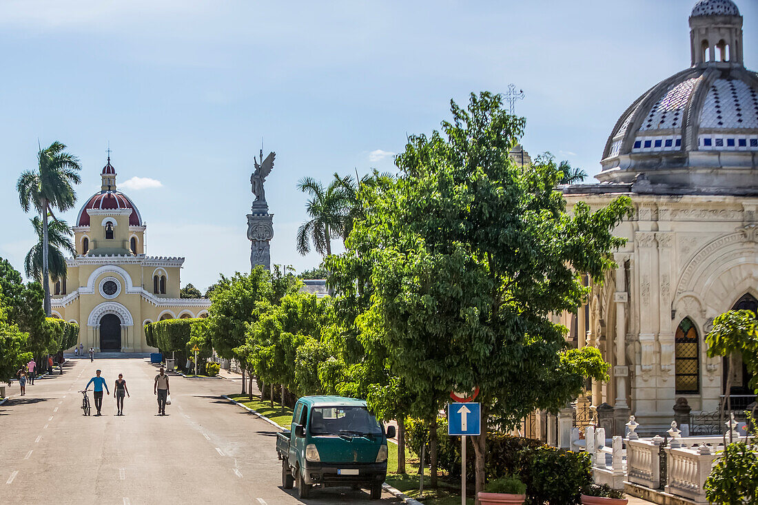 The Colon Cemetery and street scene in Old Havana,Havana,Cuba