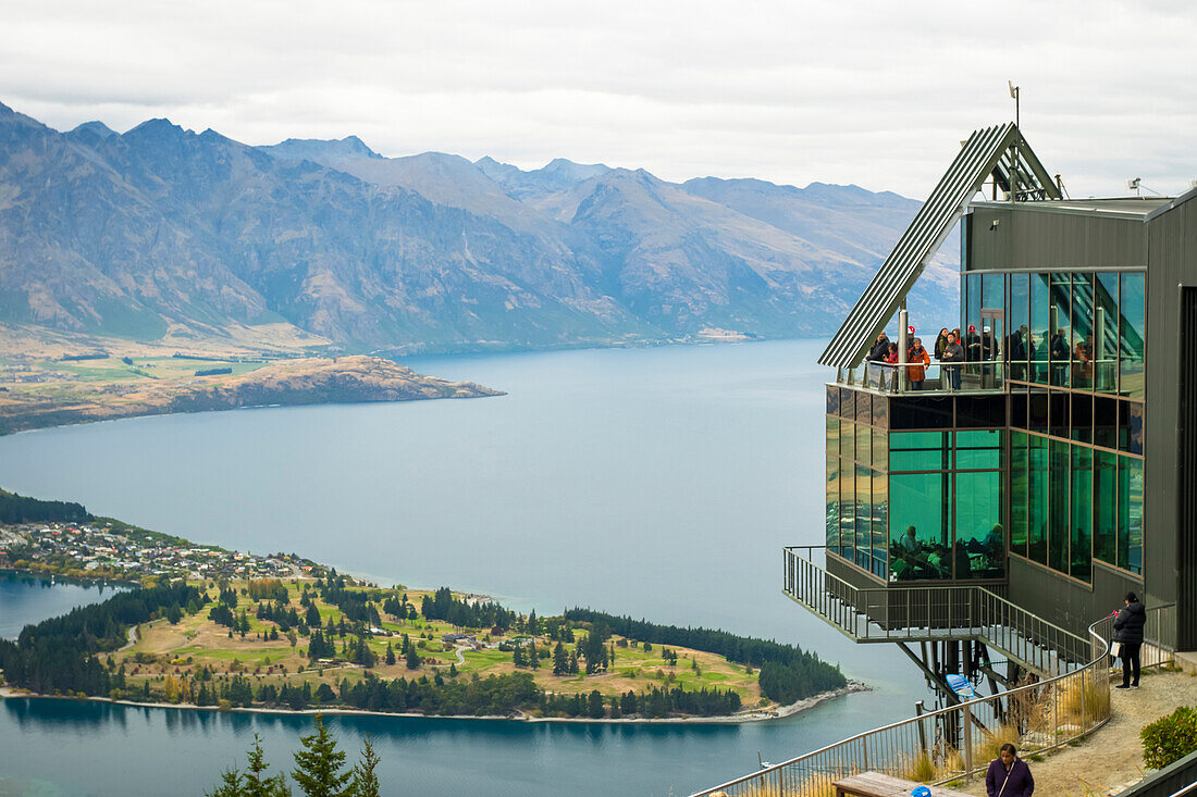 Incredible views of Lake Wakatipu from above Queenstown,Queenstown,Otago,New Zealand