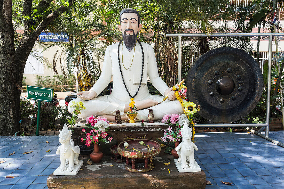 Statue of Doctor Chiwokomaraphat,Wat Suan Dok,Chiang Mai,Chiang Mai Province,Thailand