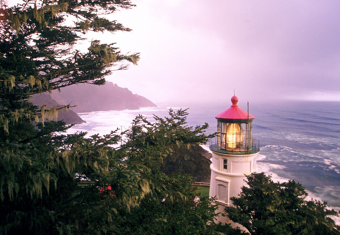 Heceta Head Light an der Küste von Oregon im Heceta Head State Park,Oregon,Vereinigte Staaten von Amerika