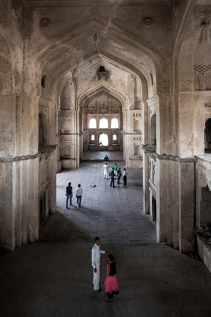 Innenansicht des Chaturbhuj-Tempels, Orchha, Madhya Pradesh, Indien