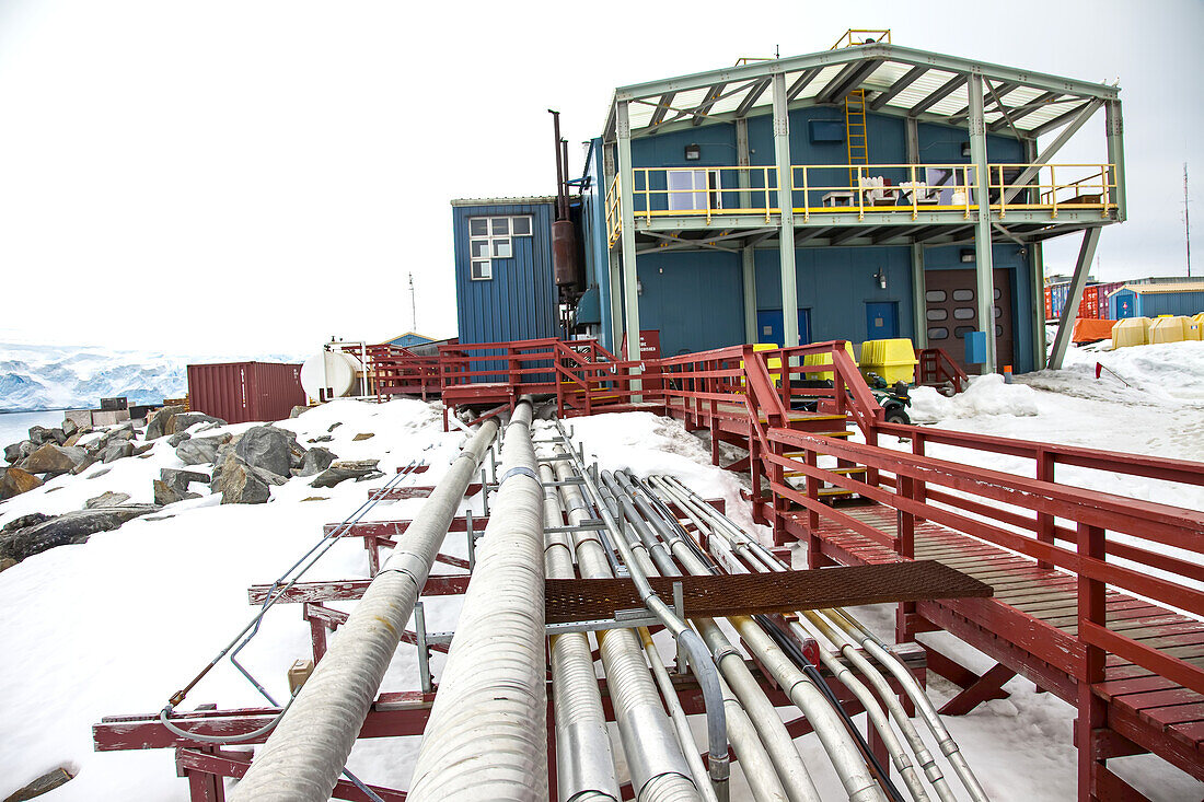 Exterior view of a polar survey station.