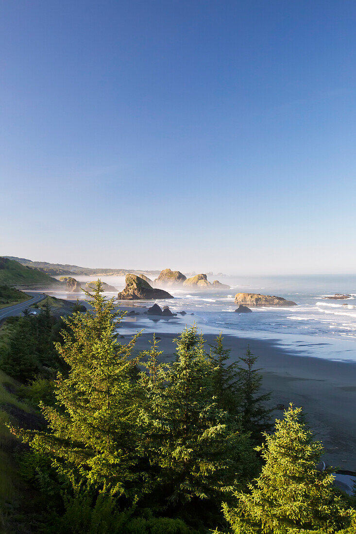 Morning light adds beauty to Cape Sebastian along the South Oregon Coast,Oregon,United States of America