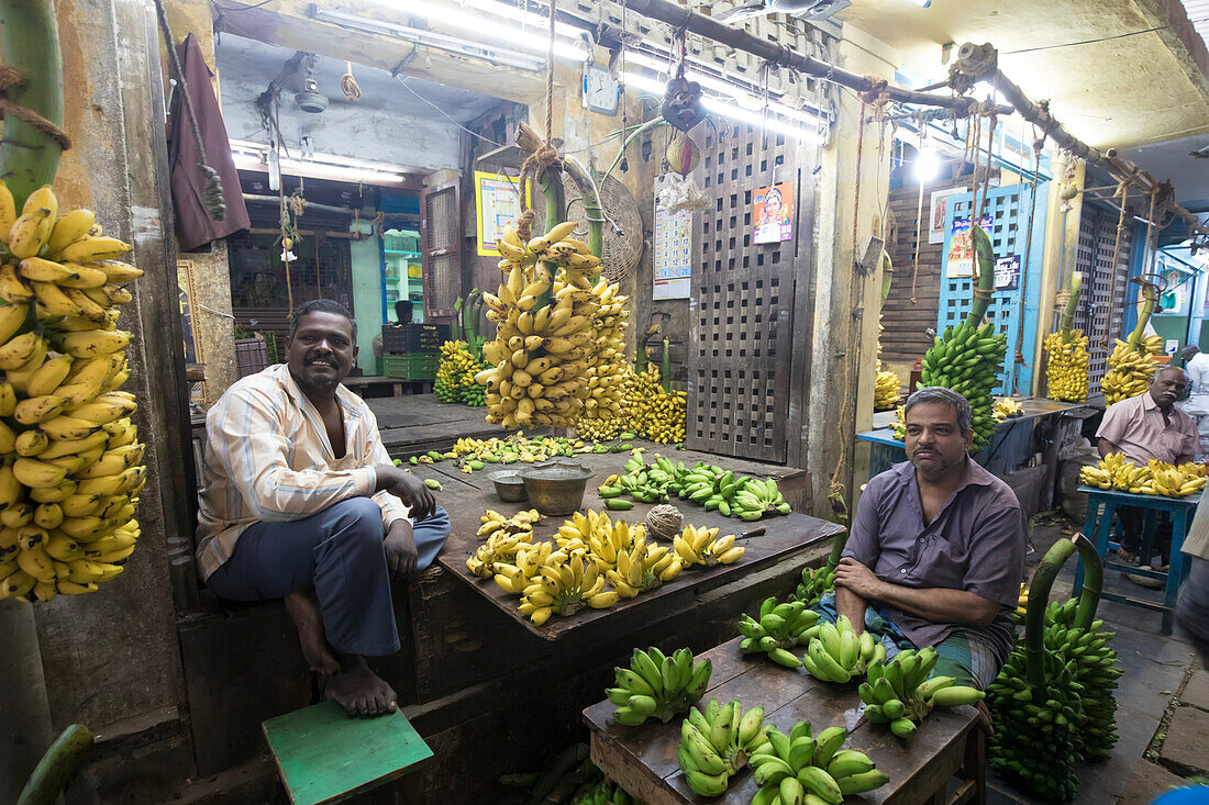 Goubert Market Gemüsestand in Puducherry,Indien,Puducherry,Tamil Nadu,Indien