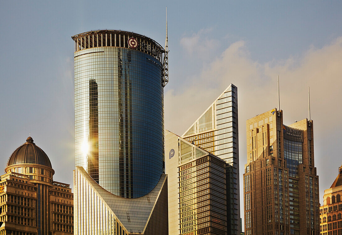 Buildings in the Lujiazui district of Pudong,Shanghai,China.,Lujiazui,Pudong,Shanghai,China.