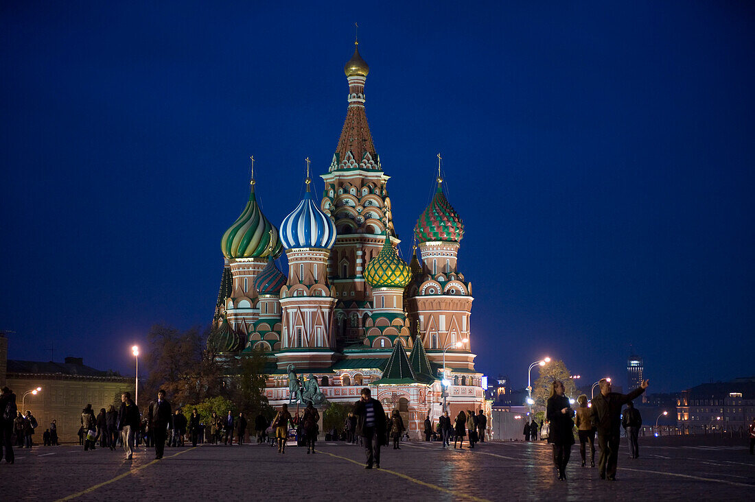 Basilius-Kathedrale und Roter Platz in Moskau, Russland, Moskau, Russland