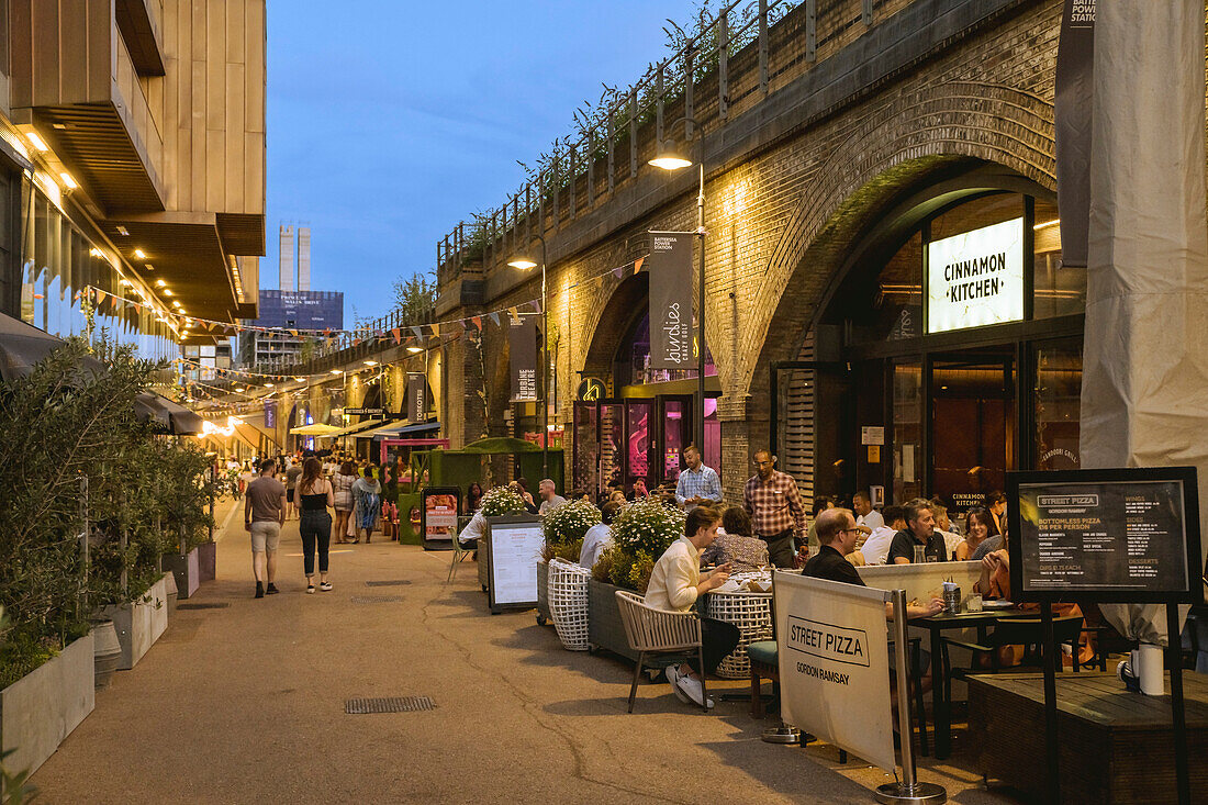 Bars under the arches next to Battersea Power Station,South London,London,UK,London,England