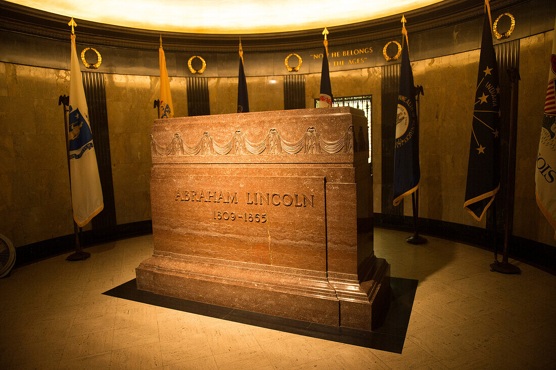 Tomb of Abraham Lincoln in Springfield,Illinois,USA,Springfield,Illinois,United States of America