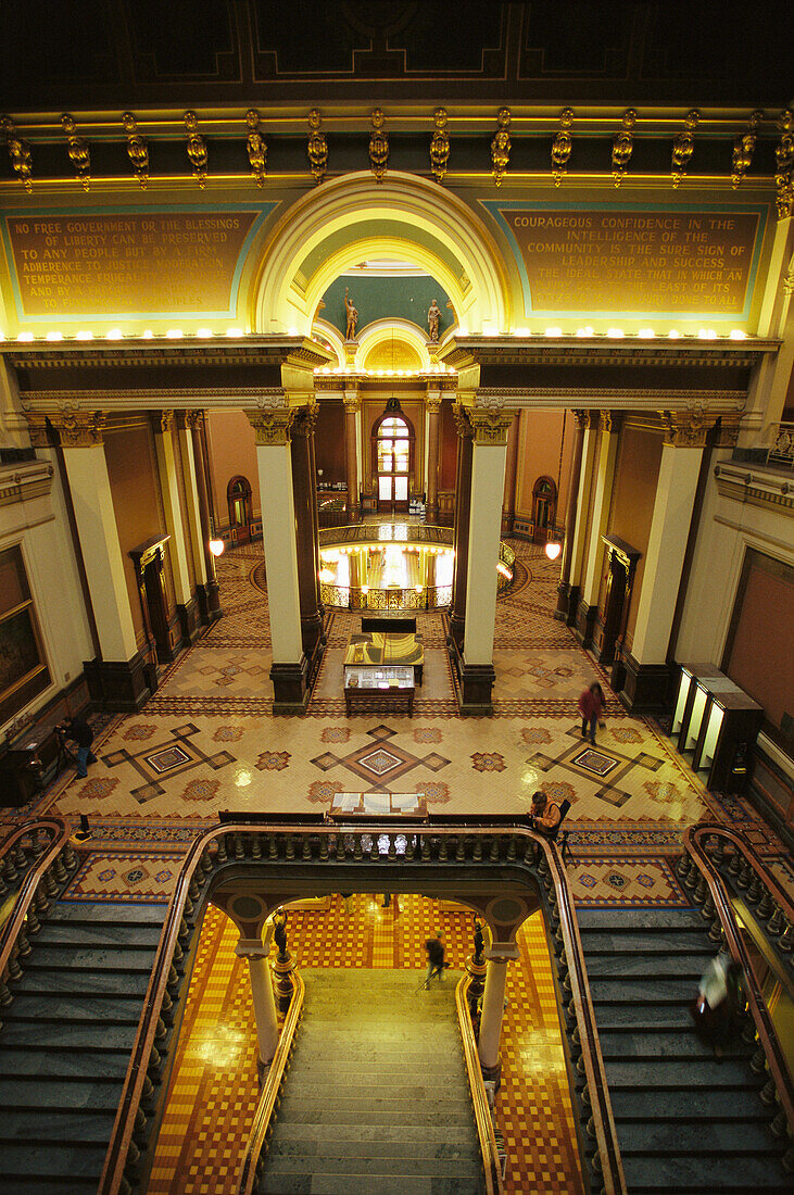 Staircase inside the Iowa State Capitol,Des Moines,Iowa,United States of America