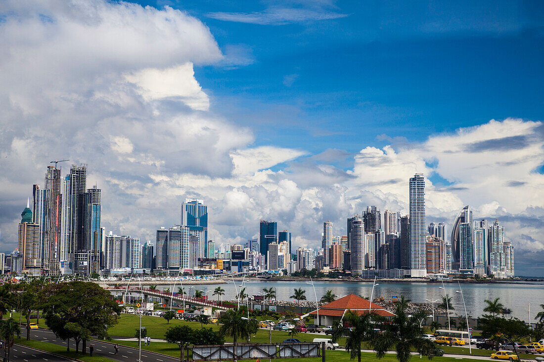 Clouds billow over Panama City,Panama City,Panama