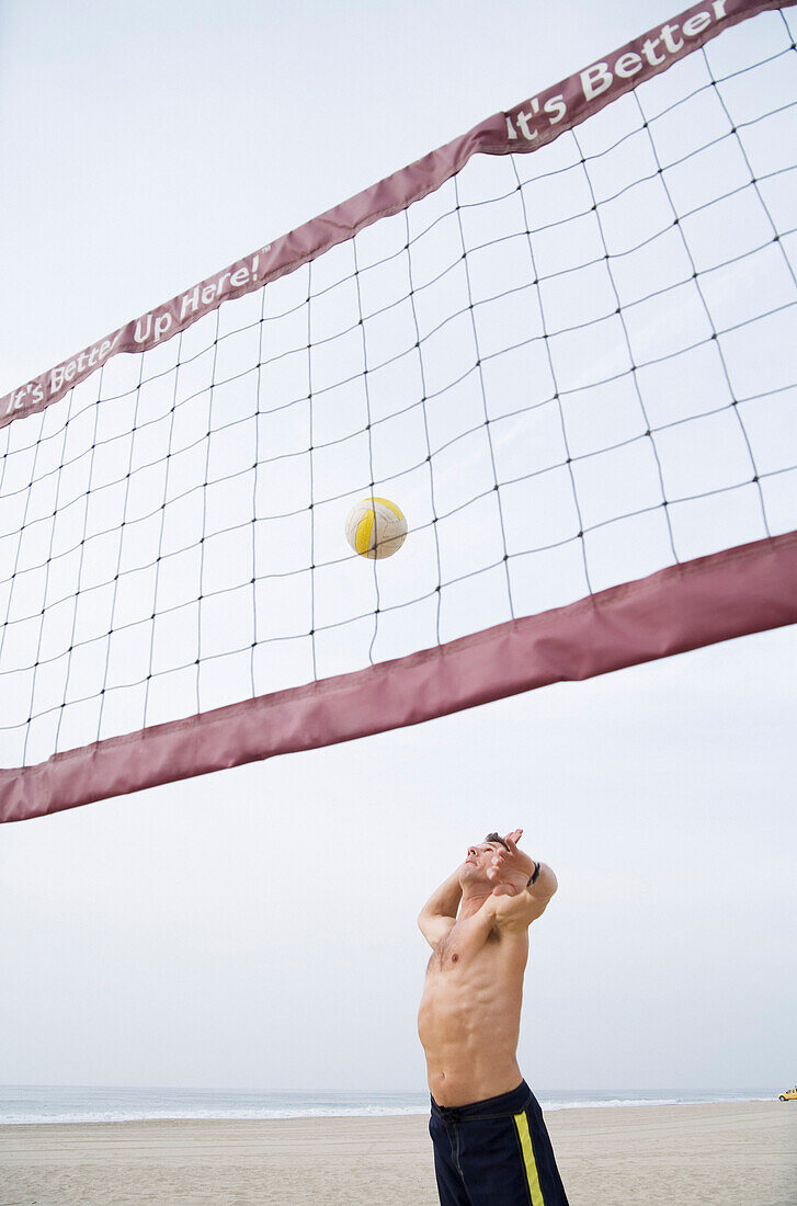 Man Playing Volleyball