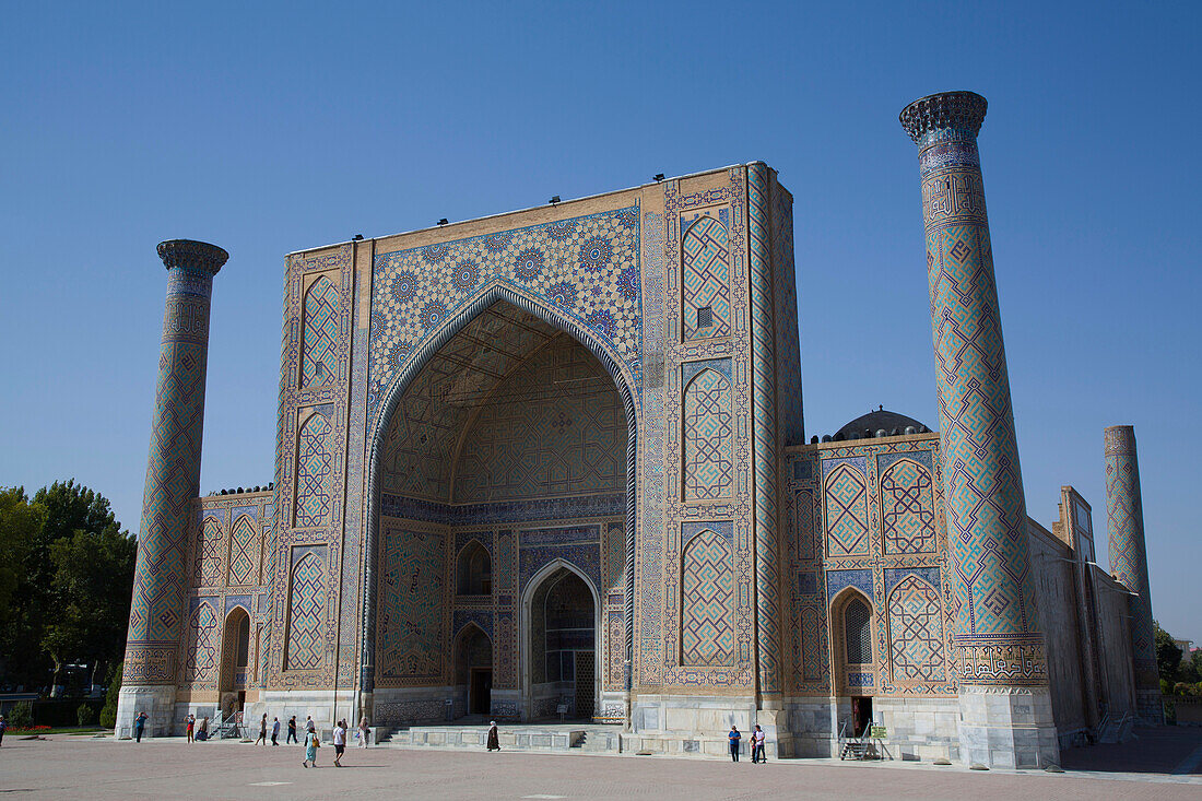 Ulug Bek Madrassah in Registan Square,Samarkand,Uzbekistan