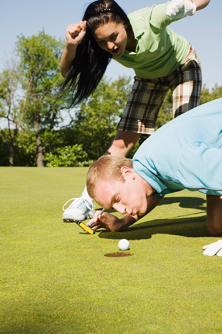 Couple at Golf Club