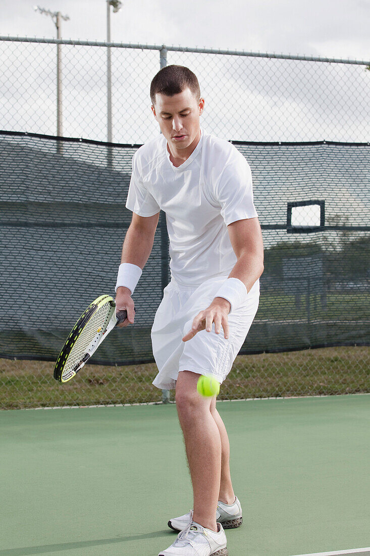 Man Playing Tennis