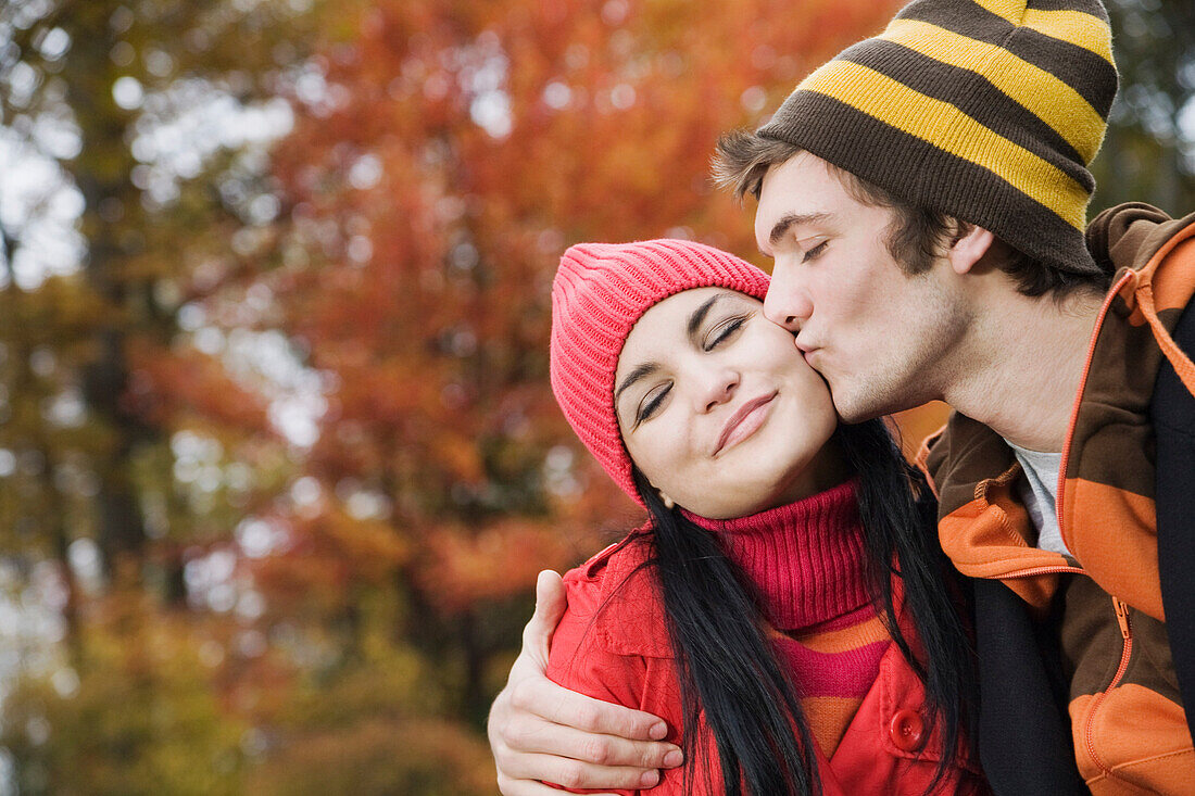 Couple Outdoors in Autumn