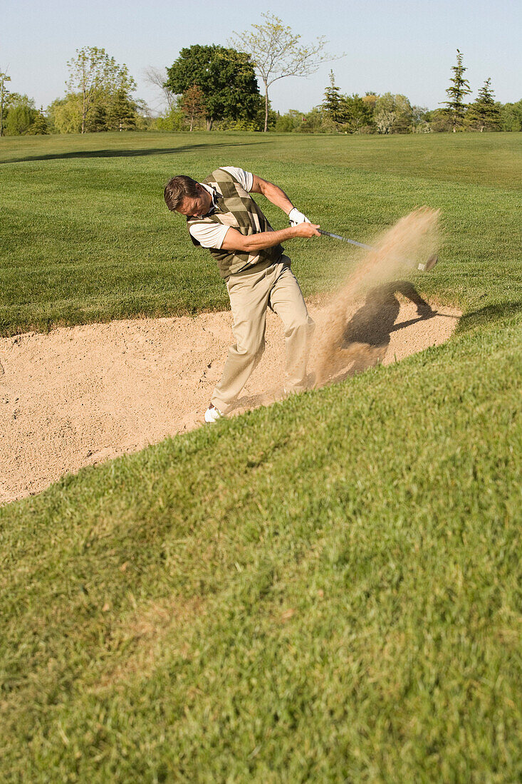 Man Golfing