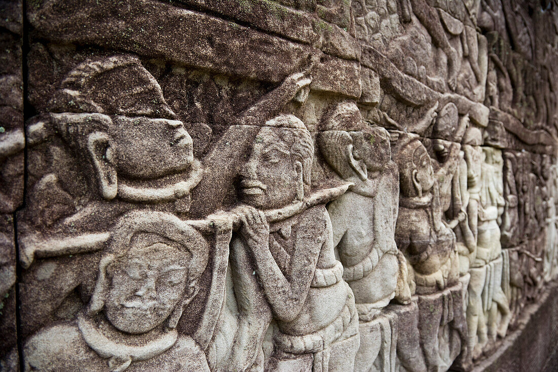 Sculptural Relief,Bayon Temple,Angkor Thom,Angkor,Cambodia