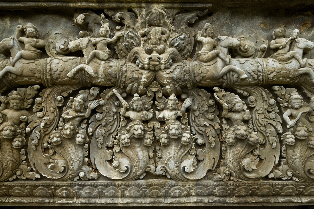 Sculptural Relief,Preah Ko Temple,Angkor,Cambodia