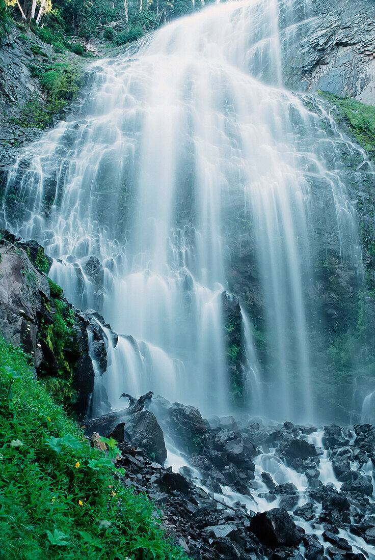 Spray Falls Mount Rainier National Park Washington State,USA