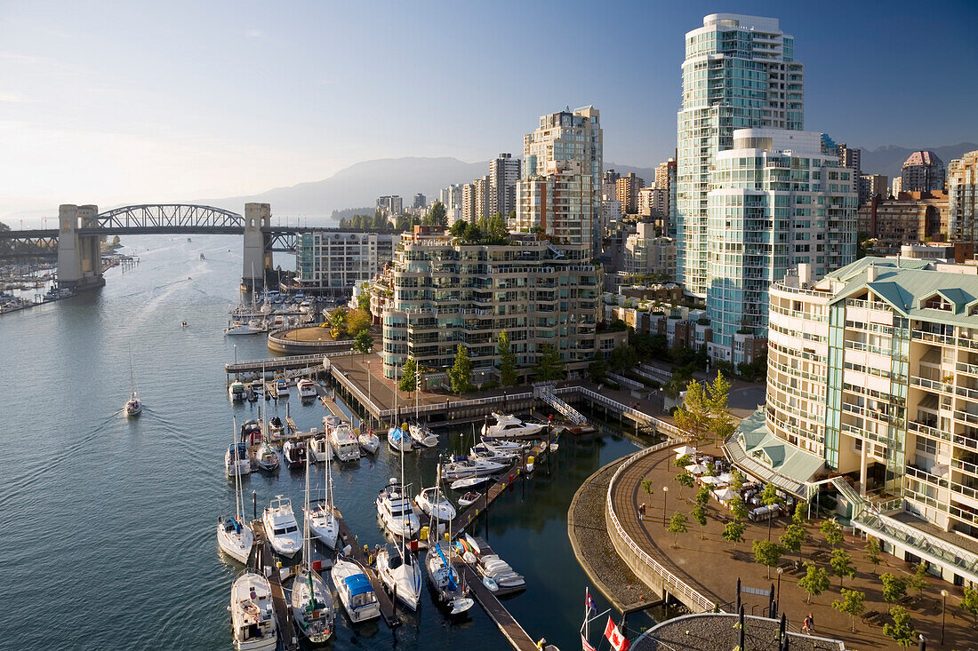 View of City and harbour in Vancouver,Canada,Vancouver,British Columbia,Canada