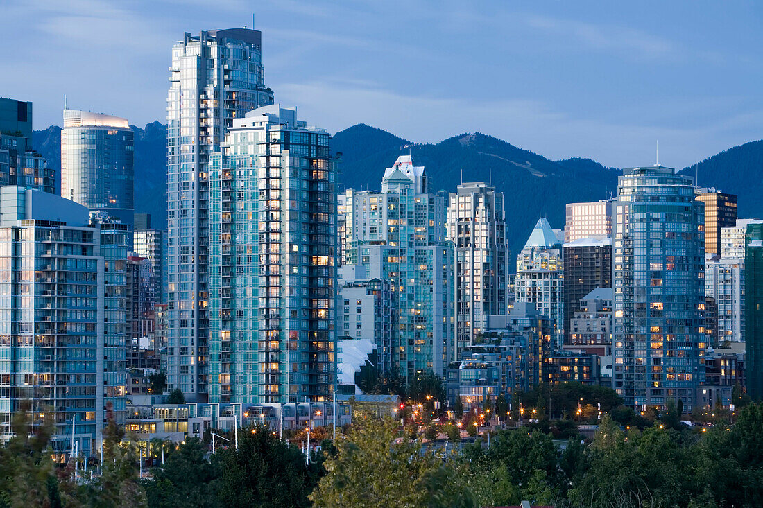 Skyline von Vancouver,Britisch-Kolumbien,Kanada