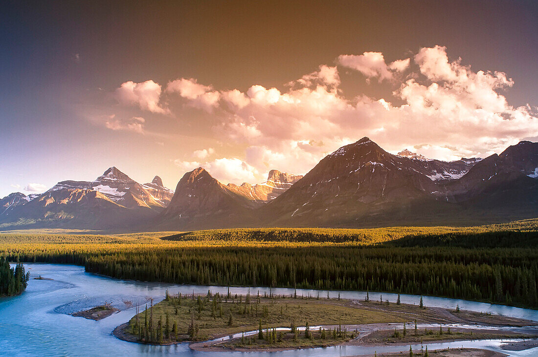 Athabasca River, Goat Lick Aussichtspunkt, Jasper National Park Alberta, Kanada