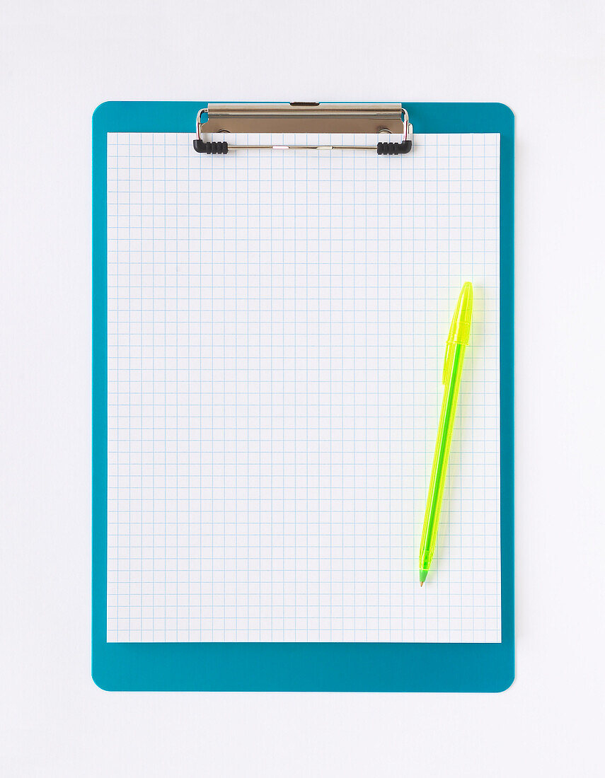 Clipboard with Paper and Pen