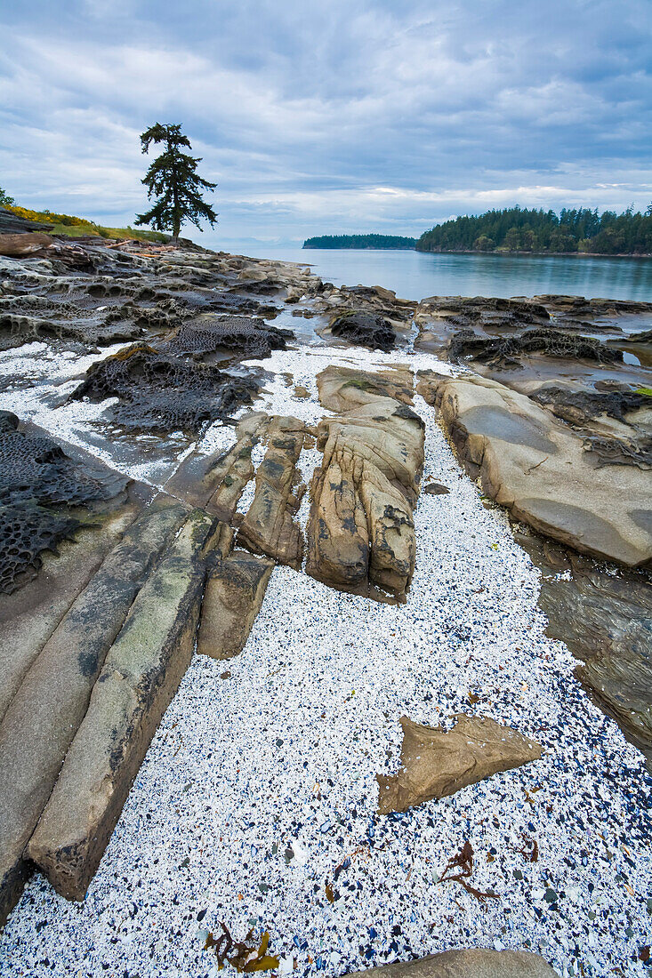 Gabriola Passage Blick vom Drumbeg Provincial Park, Straße von Georgia, Gabriola Island, British Columbia, Kanada