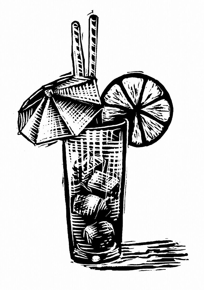 Illustration von Cocktail