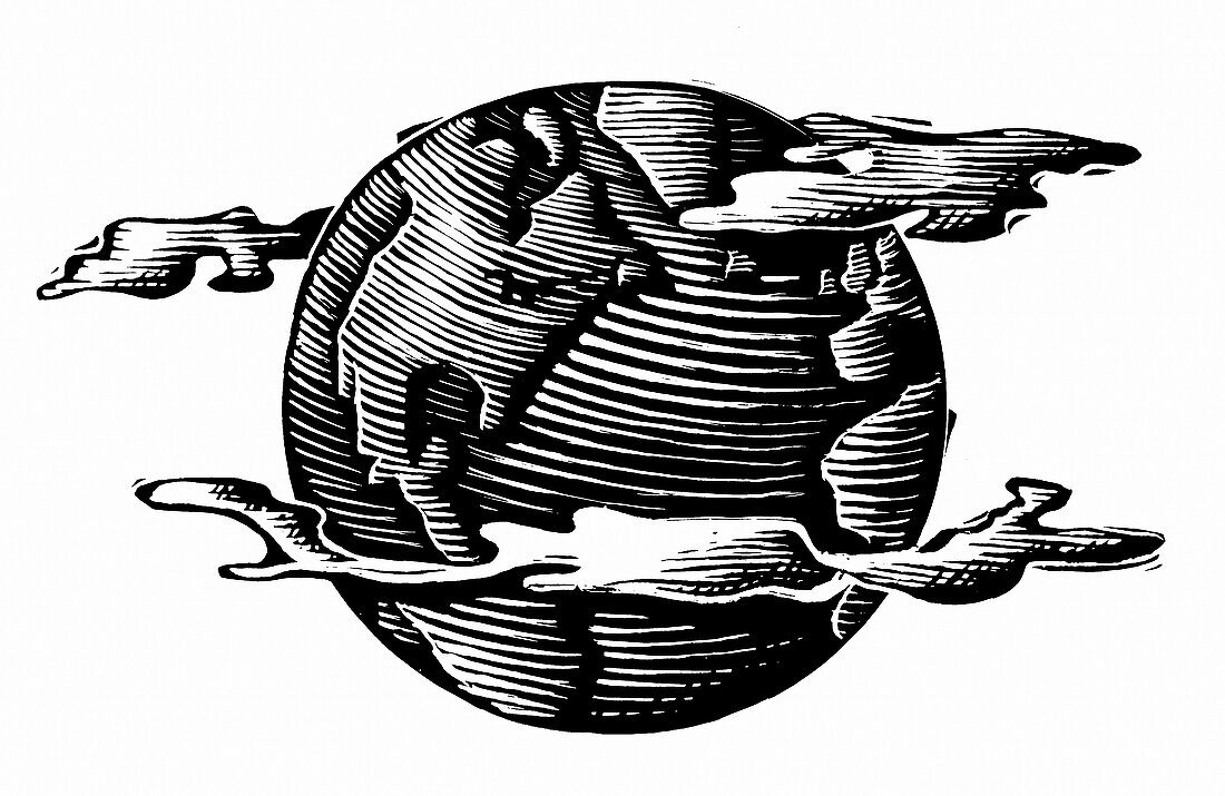 Illustration einer Weltkugel