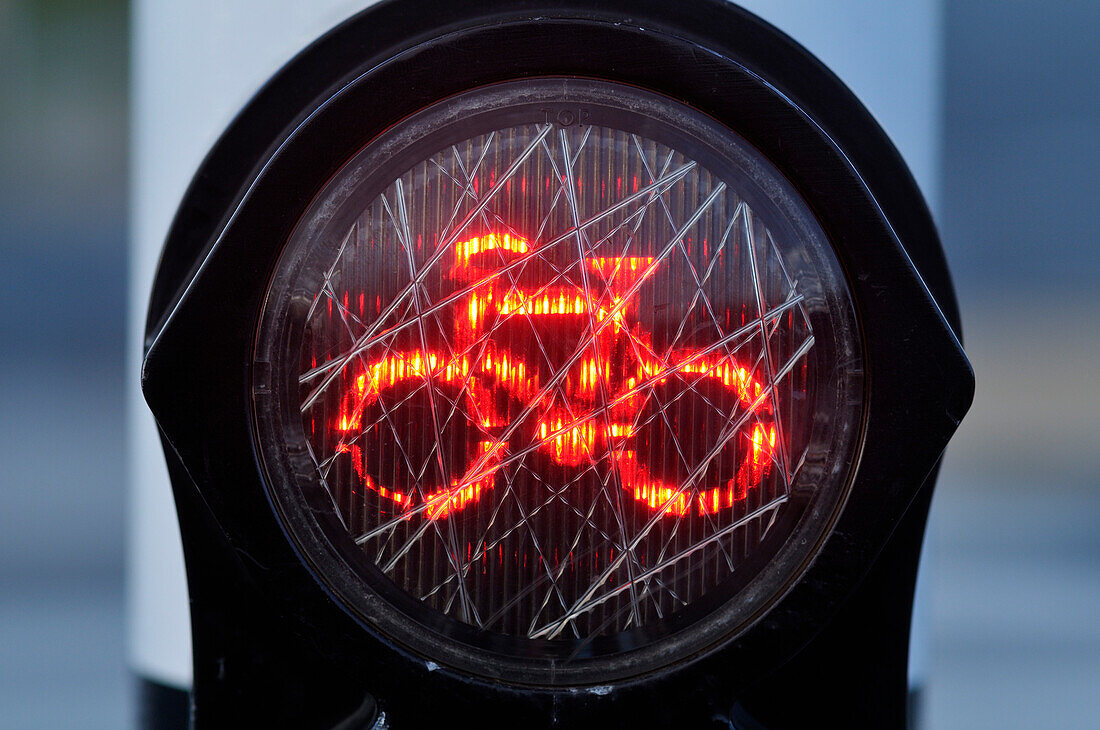 Red Bicycle Lane Light,Amsterdam,Netherlands