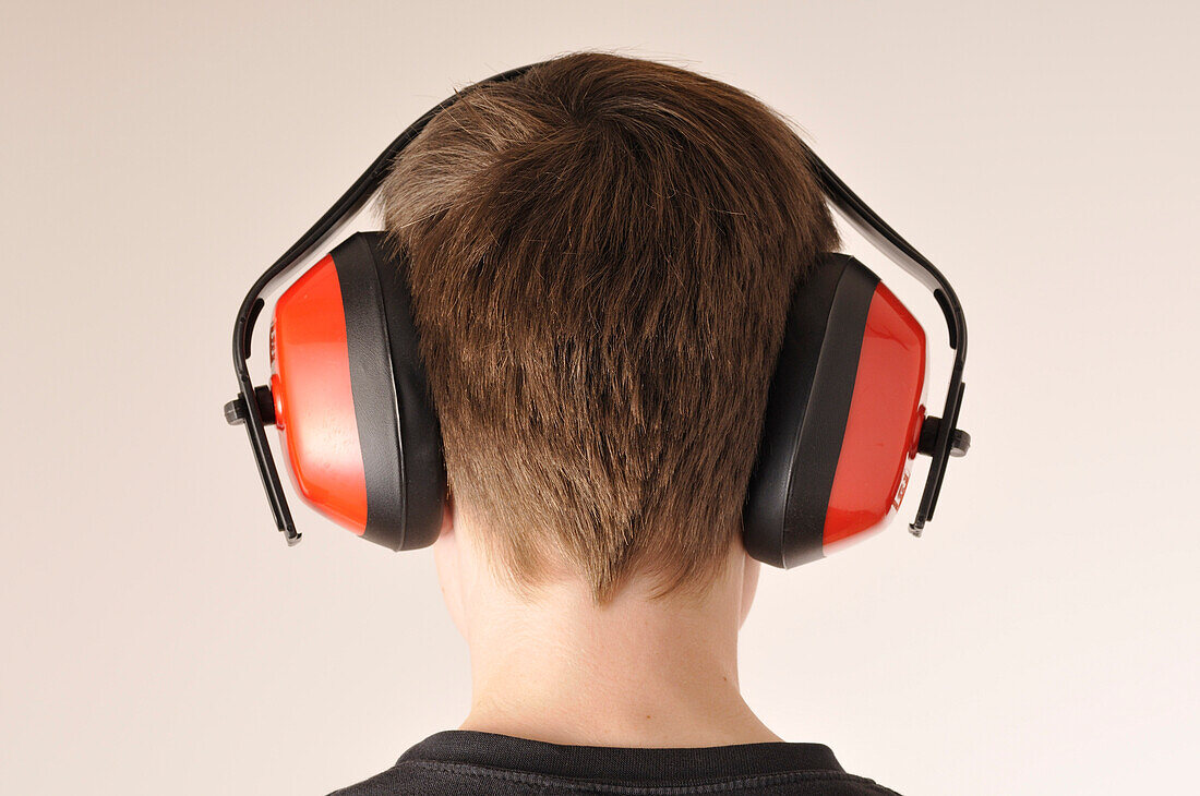 Boy Wearing Antinoise Headphones