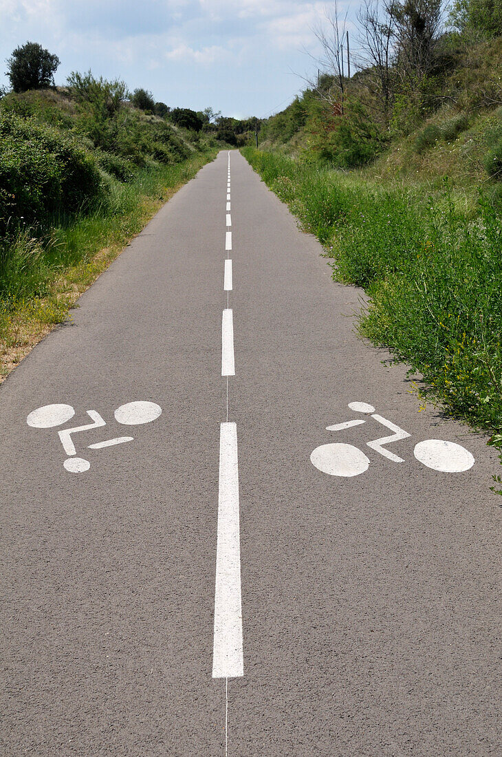 Bike Path,Bouzigues,Herault,France