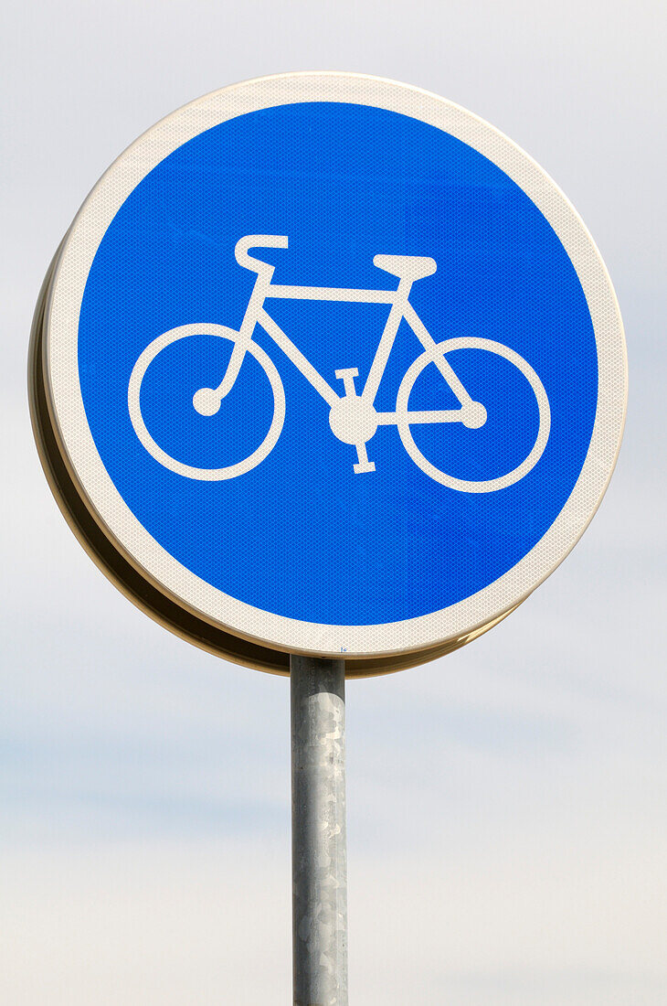 Bicycle Use Only Road Sign,Sete,Herault,Languedoc-Roussillon,France