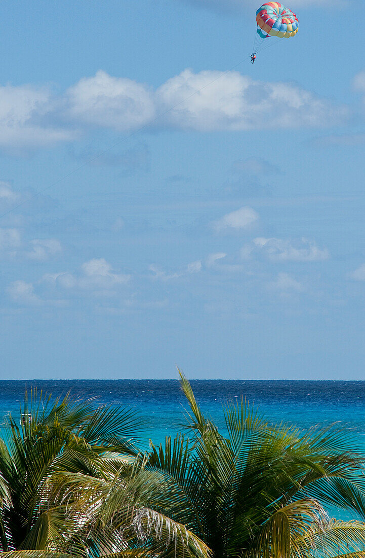 Parasailing,Caribbean Sea,Mexico